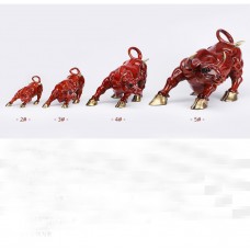 4 sizes Colored Brass Bull statue